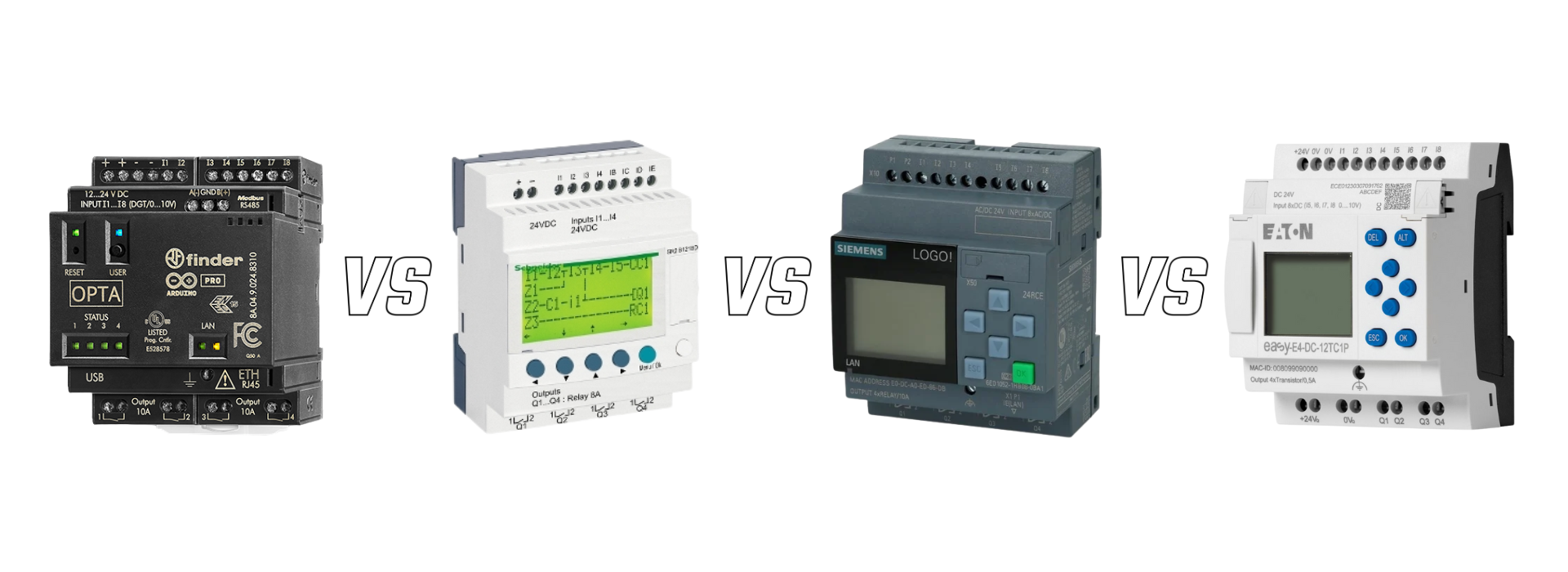 Sterownik FINDER OPTA w porównaniu z Siemens LOGO!, Eaton Easy, Schneider Zelio