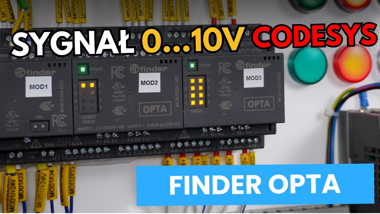 Wejścia i wyjścia analogowe w sterowniku Finder Opta – sterowanie prędkością silnika