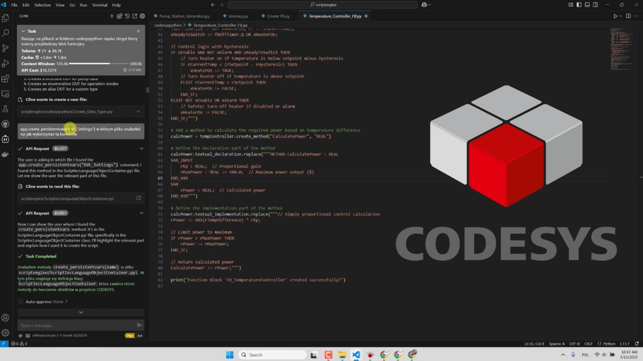 Python w CODESYS – Jak użyć lokalnego agenta AI do generowania projektów PLC w CODESYS
