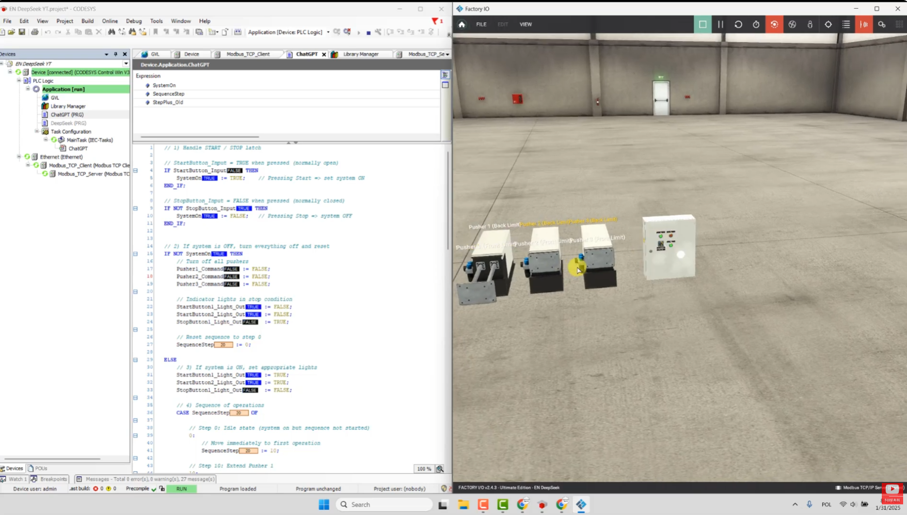 ChatGPT vs DeepSeek — kto lepiej zaprogramuje sterownik PLC?