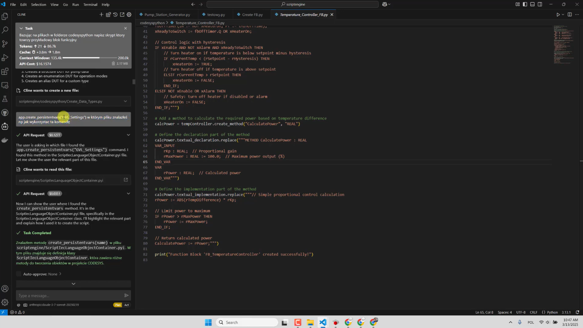 Python w CODESYS – Jak użyć lokalnego agenta AI do generowania projektów PLC w CODESYS
