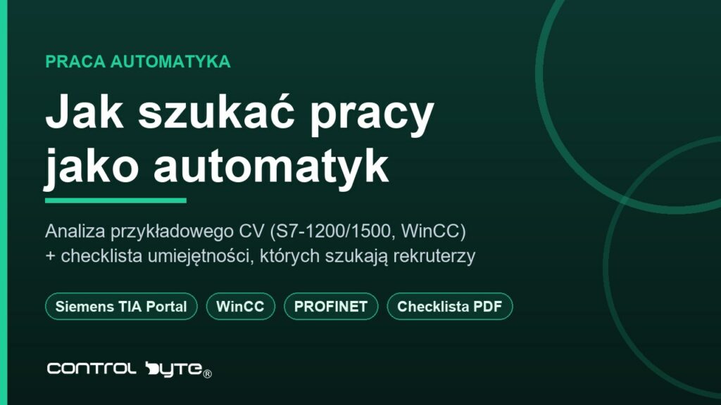 Jak szukać pracy jako automatyk: analiza CV i checklista umiejętności