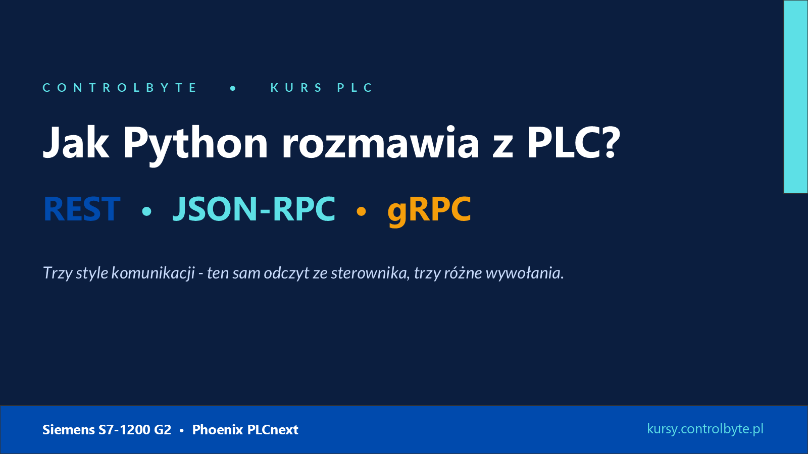 Komunikacja Python z PLC: REST, JSON-RPC, gRPC