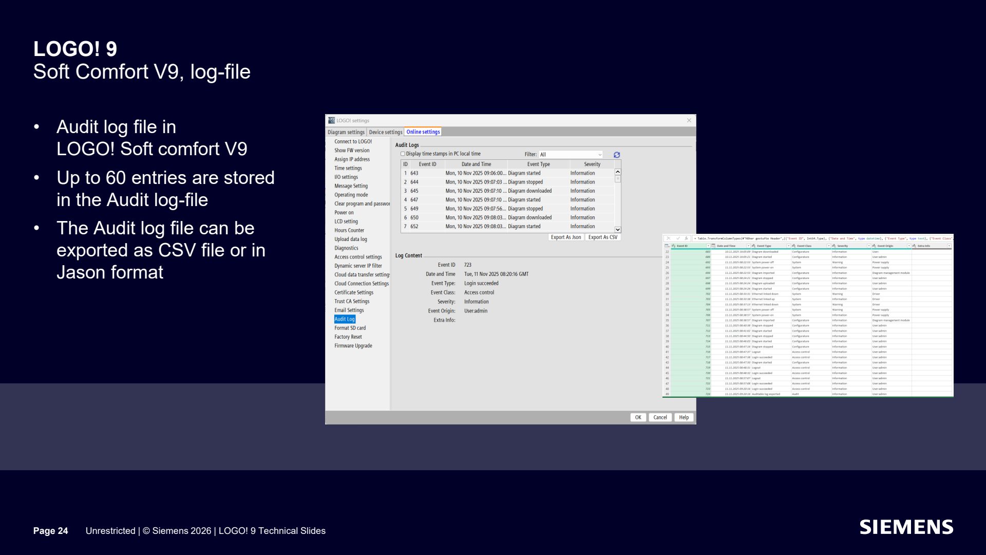 Plik audytu (Audit log) w Soft Comfort V9