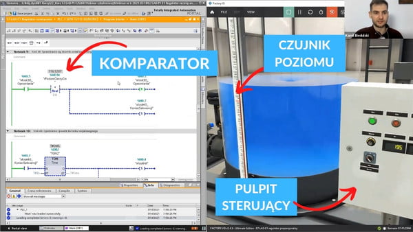 Programowanie regulatora dla zbiornika z cieczą