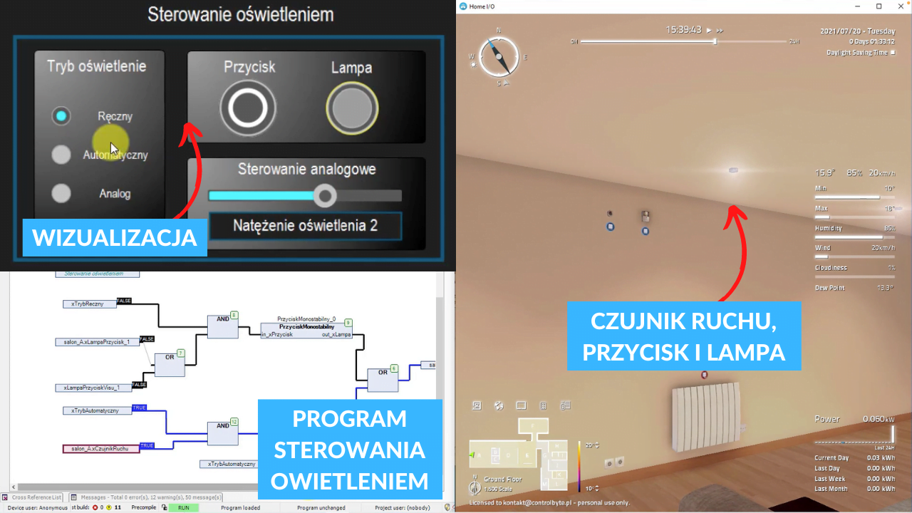 Program sterowania dla salonu