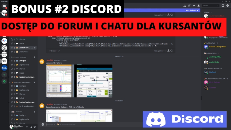 BONUS #2 - Discord: forum i czat kursantów