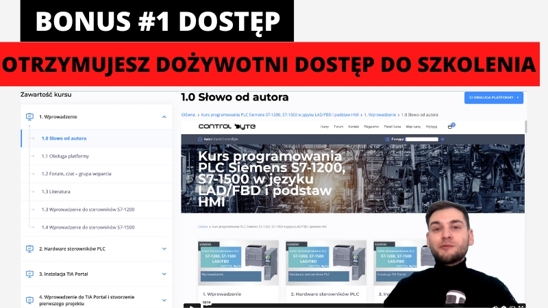 BONUS #1 - Dożywotni dostęp do szkolenia i wsparcia