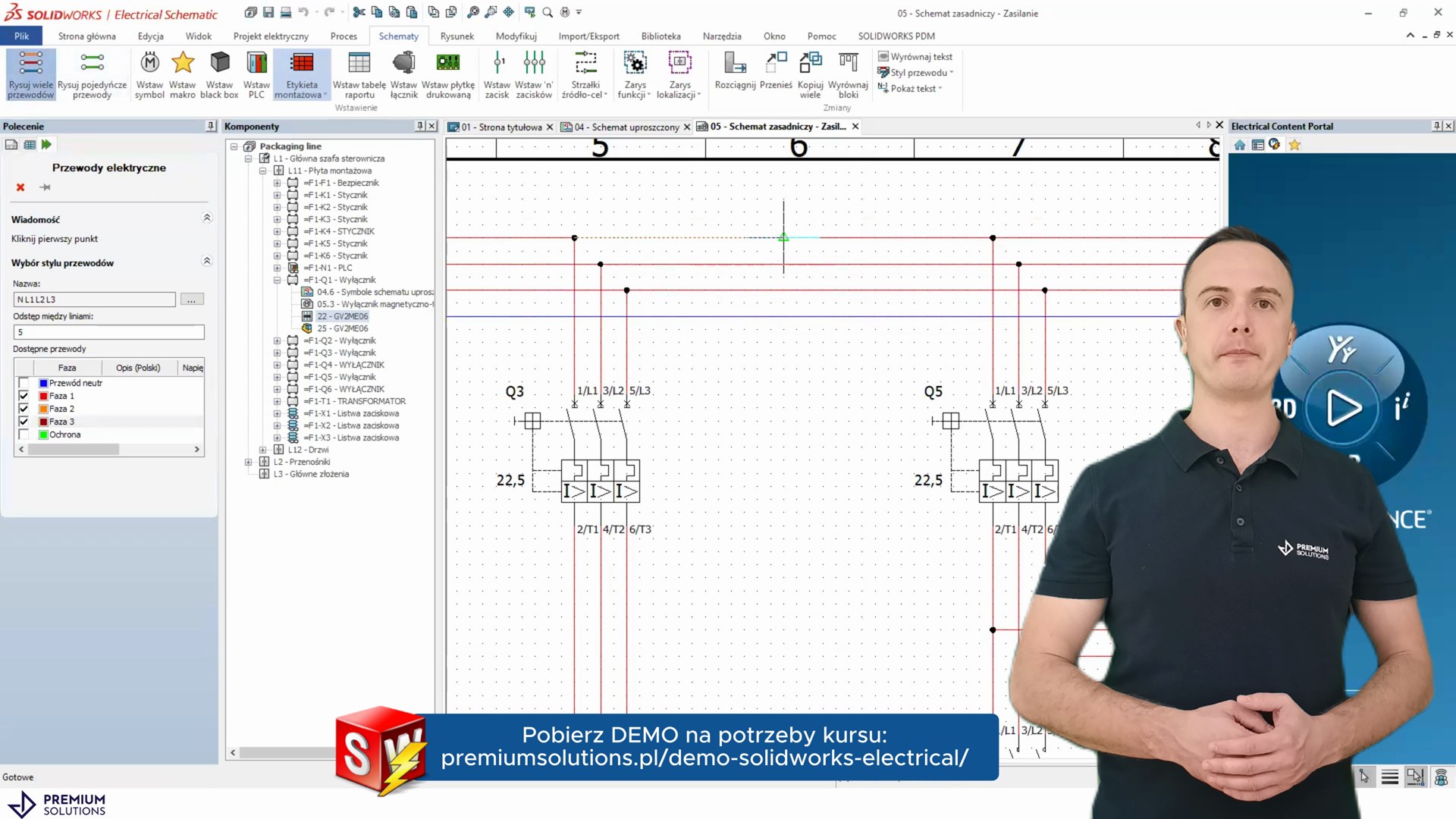 SOLIDWORKS Electrical – rysowanie schematów elektrycznych krok po kroku
