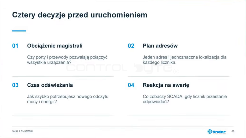 Cztery decyzje przed uruchomieniem systemu z licznikami energii