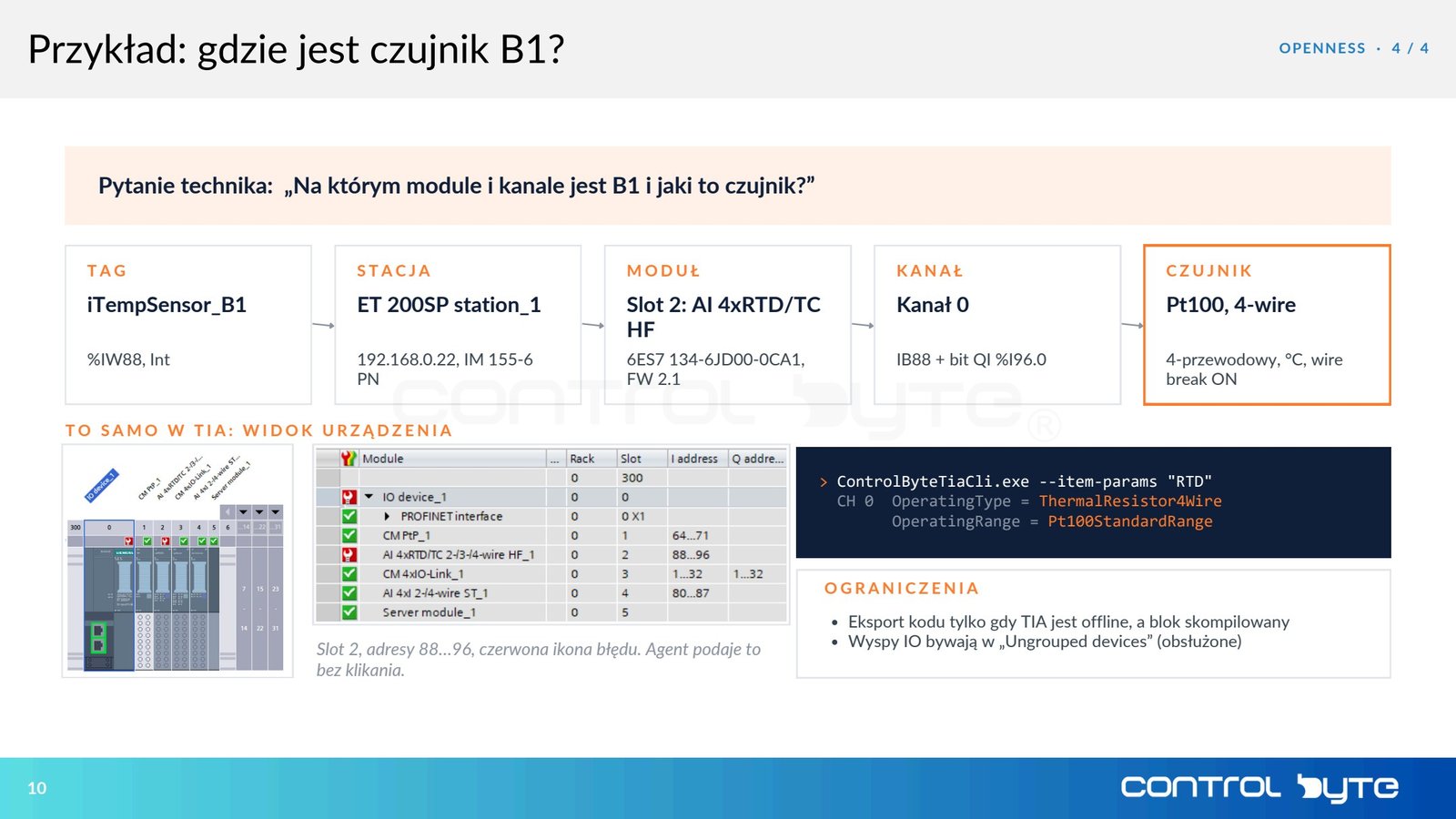 Przykład: gdzie jest czujnik B1