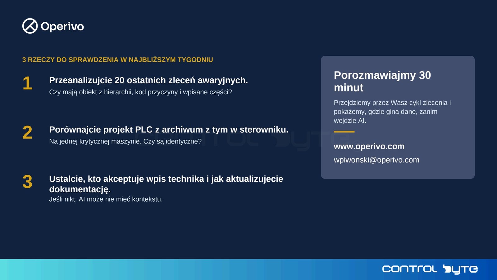 3 rzeczy do sprawdzenia w najbliższym tygodniu